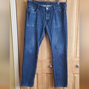 Frank & Oak Men's Skinny Jeans in Deep Blue Wash